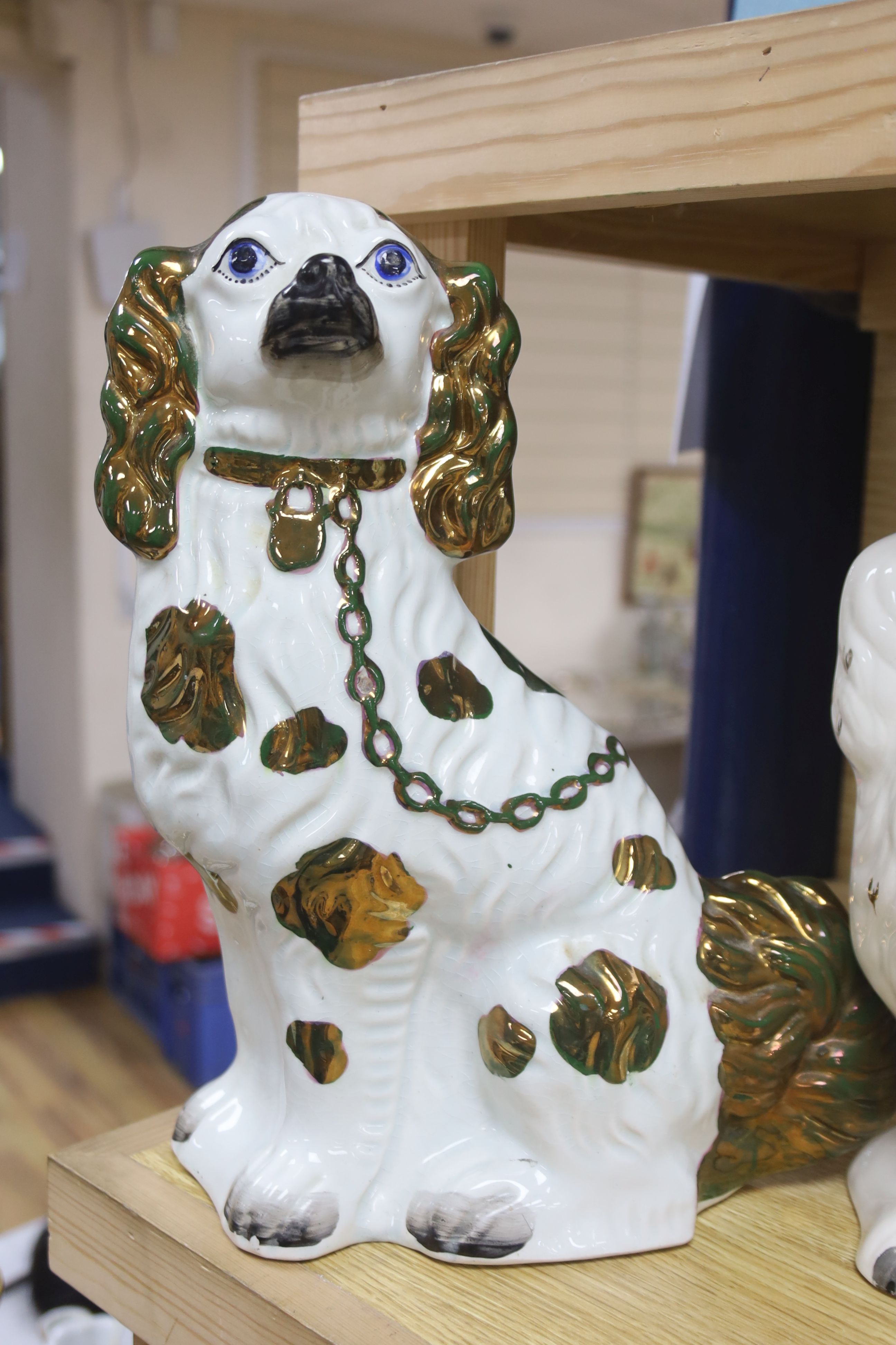 Victorian Staffordshire chimney dogs